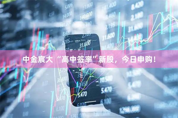 中金宸大 “高中签率”新股，今日申购！